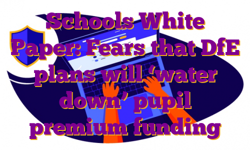 Schools White Paper: Fears that DfE plans will ‘water down’ pupil premium funding