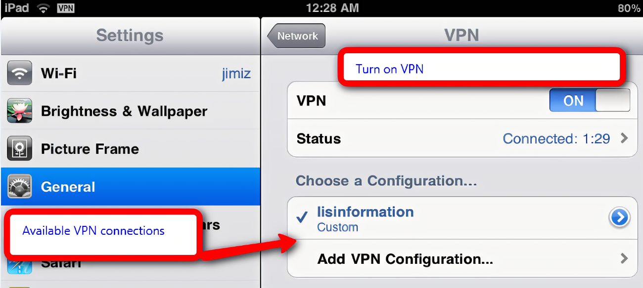 خرید VPN برای  IPAD