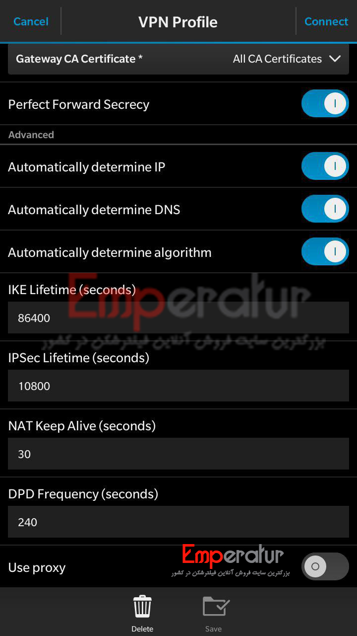 آموزش نصب فیلتر شکن ikev2 بلک بری