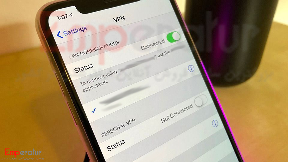 ساخت کانکشن vpn در آیفون