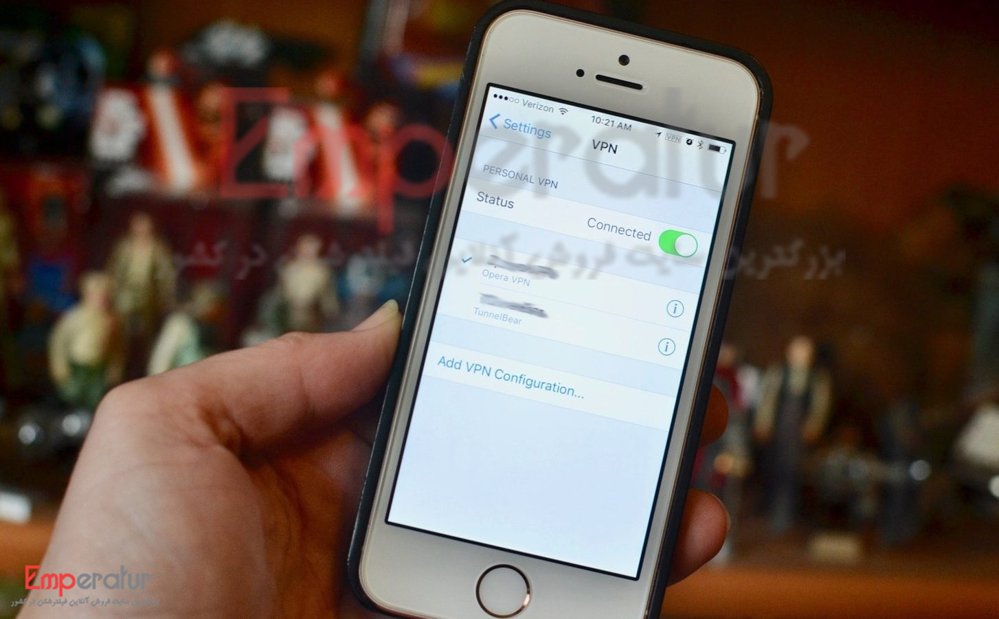 آموزش اتصال vpn آیفون
